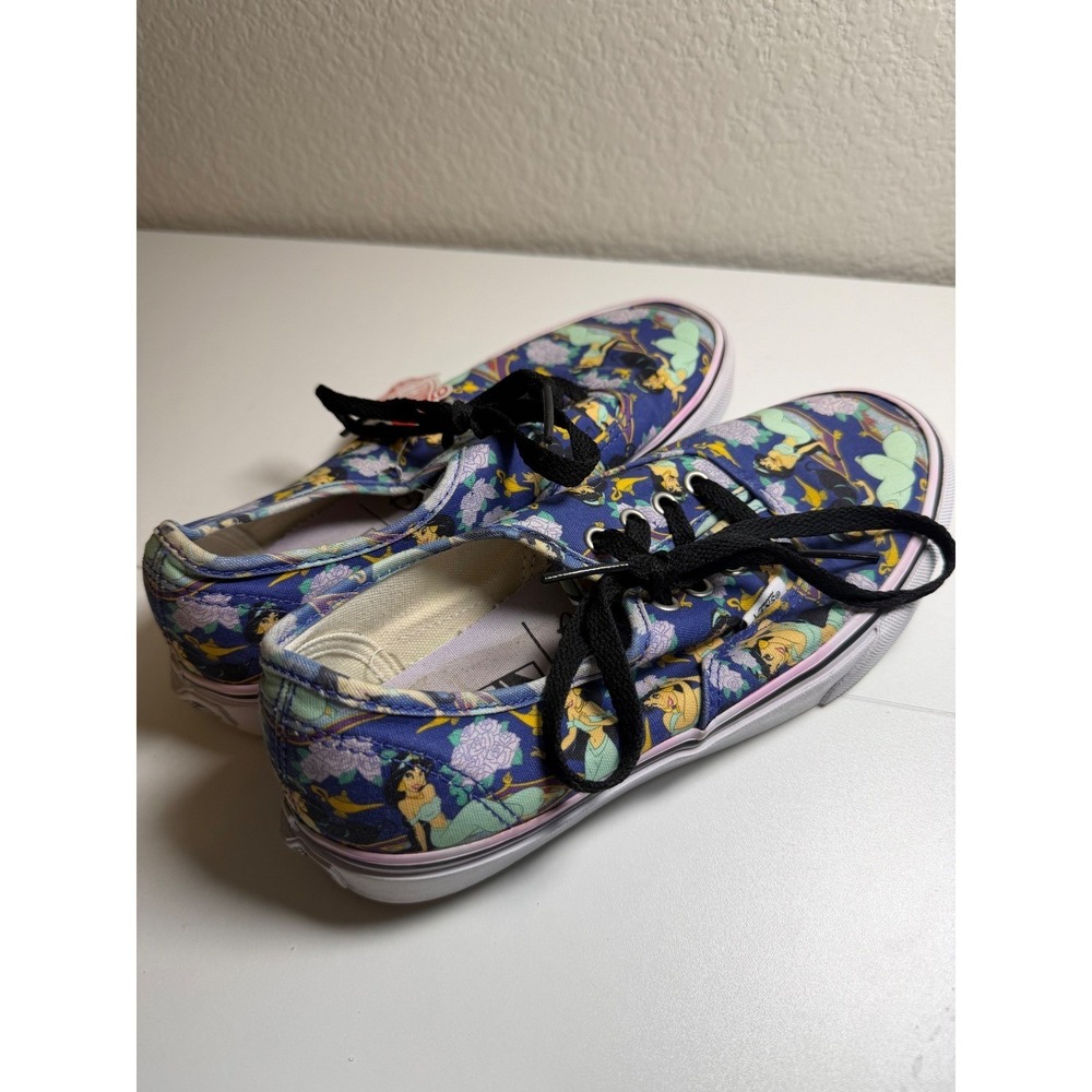 Disney x Vans Authentic Princess Jasmine Purple Floral Sneakers W 7 M 5.5 - Picture 7 of 11